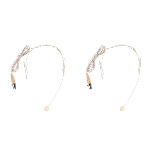 FAVOMOTO 2PCS Microphone Headset Mic, USB Headphones Microphones Discreet Headworn Earset Flexible Wired Over Ear Hanging Mic Computer Speakers for Lectures Performance Theater Podcasts