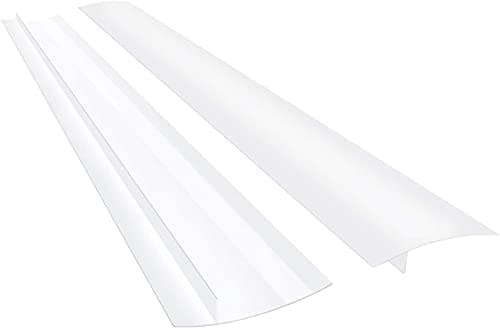 Silicone Kitchen Stove Gap Covers, Kitchen Counter Gap Anti-Slip Non-Tacky Filler Seals Spills Between Counter, Stovetop, Oven, Washer, Sheat-resistant，et of 2 (25Inches, Translucent) by liboyixi — image 1
