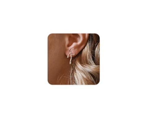 Bow Earrings for Women,14k Gold Plated and Hypoallergenic and Lightweight,Mothers Day Gifts for Mom Daughter — image 1