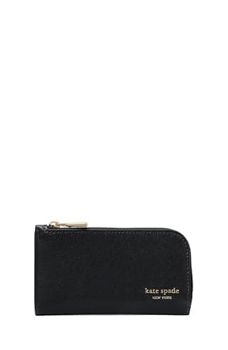 kate spade new york Devin Saffiano Leather Small Slim Bifold Wallet, Black
