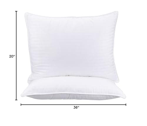 Sleep Restoration Gel Pillow - (2 Pack King) Best Hotel Quality Comfortable and Plush Cooling Gel Fiber Filled Pillow view 3