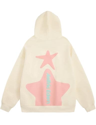 Aelfric Eden Star Graphic Hoodies Print Hoodie Unisex Oversized Hooded Sweatshirt Long Sleeve Pocket Pullover view 2