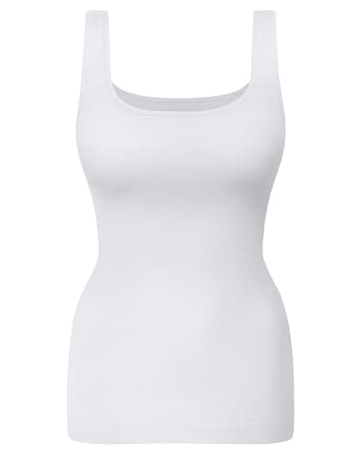 KIKIMINK Womens Shapewear Tank Tops Tummy Control Seamless Square Neck Body Shaper Compression Camisole Slimming Undershirt — image 1