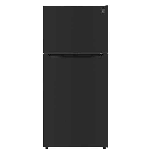 Kenmore 30" Top Mount Refrigerator with Freezer - Adjustable Shelving, Humidity-Controlled Crispers, LED Lighting, ENERGY STAR Certified, Garage Ready, 18.1 cu. ft. Capacity - Black