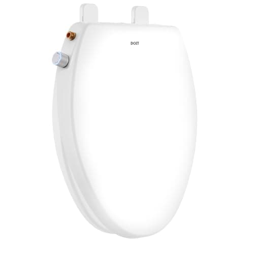 DCET Bidet Toilet Seat Elongated – Non-Electric with Soft Close Toilet Seat, Dual Nozzles for Front & Rear Wash, Adjustable Water Pressure, Brass Inlet, No-Tool Installation – Elongated Bidet Seat — image 1