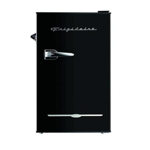FRIGIDAIRE EFR376-BLACK 3.1 Cu Ft Black Retro Bar Fridge with Side Bottle Opener