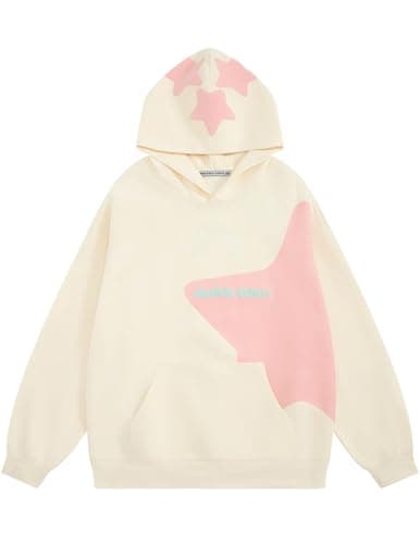 Aelfric Eden Star Graphic Hoodies Print Hoodie Unisex Oversized Hooded Sweatshirt Long Sleeve Pocket Pullover