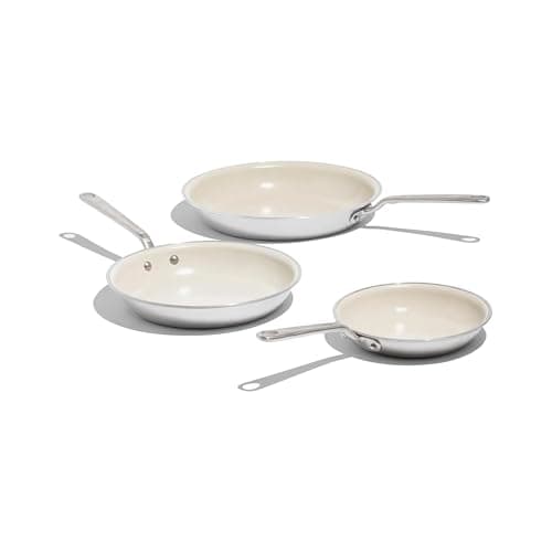 Made In Cookware - 3-Piece (Includes 8", 10", 12") Ceramic Non Stick Frying Pan Set (Discontinued CeramiClad 1.0) - 5-Ply Stainless Clad with Stay-Cool Handle - Professional Cookware view 1