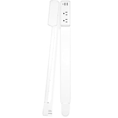 Gbchais Outlet Extender Stick with USB-A & USB-C, 2 AC Outlets, Adjustable 22"-34" Plug Extender, 180° Rotating Wall Outlet Extender for Hard-to-Reach Outlets Behind Sofa, Bed, Desk, Nightstand