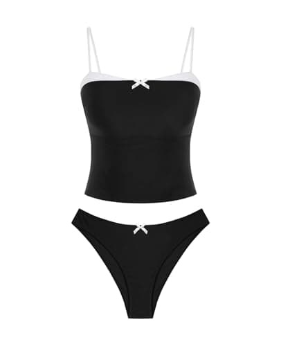 ZAFUL Cute Tankini Swimsuits for Women Retro Y2K High Cut Two Piece Bathing Suit 2026 Beach Swimwear — image 1