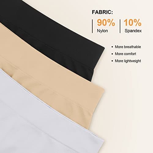 FRESBEIT 3 Pack Slip Shorts for Women Under Dress Comfortable Smooth Boyshorts Panties Biker Shorts view 4