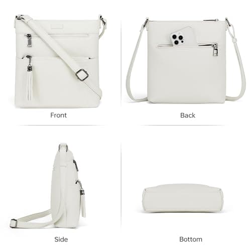 Kiss Sea Womens Crossbody Purse Leather Travel Crossbody Bag with Tassel and Adjustable Strap view 7