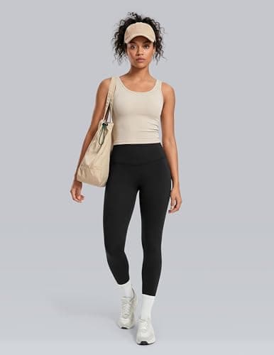 Colorfulkoala Dreamlux No Front Seam Leggings for Women 25"/28" Inseam, High Waisted Buttery Soft Yoga Pants view 6