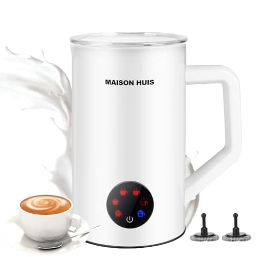 MAISON HUIS Milk Frother, 6-IN-1 Electric Milk Steamer, 20oz/591ml Hot & Cold Foam Maker for Latte & Cappuccino, 550W Fast Heating Stainless Steel Milk Steamer, Hot Chocolate Maker — image 1