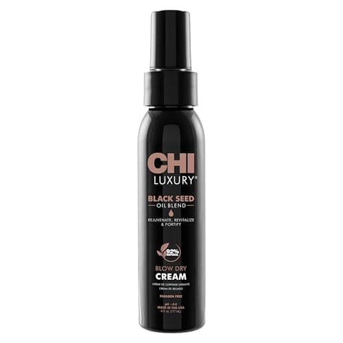 CHI Luxury Black Seed Oil Blow Dry Cream, Moisturizing Styling Cream For Sleek & Smooth Hair, Light-Hold, Sulfate, Paraben & Gluten-Free, 6 Oz