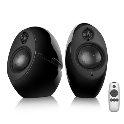 Edifier e25HD PC Speakers with Passive Bass Radiators & Bluetooth 5.3 LDAC for Desktop - Optical Input- 74W Near Field Powered Bookshelf Hi-Res Speakers with 24bit/96KHz Wired & 990Kbps Wireless