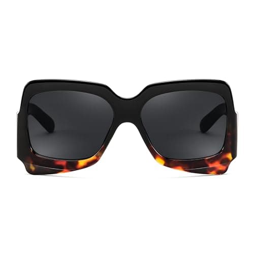 FEISEDY Personalized Large Frame Sunglasses for Men and Women Travelling Sunbathig UV400 Protection Shades B4160 view 2