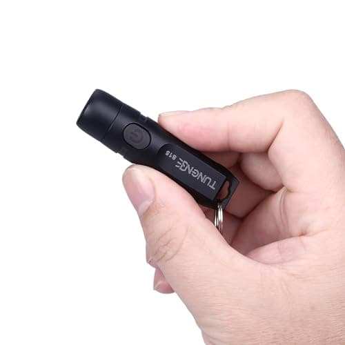 TUNENGE Rechargeable Keychain Flashlights, 650 High Lumens EDC Pocket Flashlights, Mini Flashlight Be Used for Camping Outdoors Emergency（Black） — image 1
