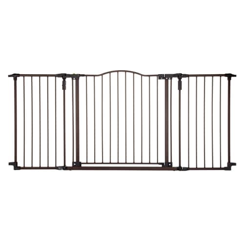 Toddleroo by North States - Deluxe Décor Safety Gate: Hardware Mounted Extra Wide Metal Baby Gate - Adjustable Child Gate - 38.3 to 72 Inches Wide - 30 Inches Tall - Matte Bronze