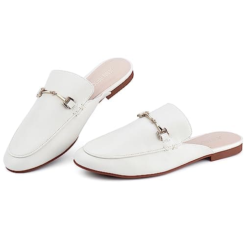 JENN ARDOR Mules for Women Flats Backless Loafers Shoes Slip On Slippers Pointed Toe Low Heel Work Slides Womens Mules Casual Shoes view 5