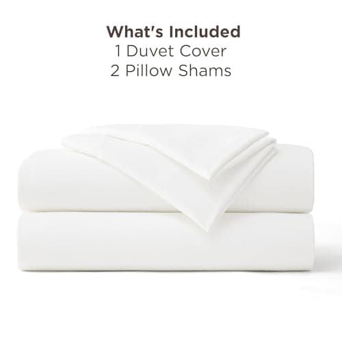 Bedsure Textured Duvet Cover Queen Size - Cotton-Like Polyester Jacquard Duvet Cover Set for All Seasons - 3 Pieces Soft Bedding Set with 2 Pillow Shams, NO Comforter (White, Queen, 90"x 90") view 6