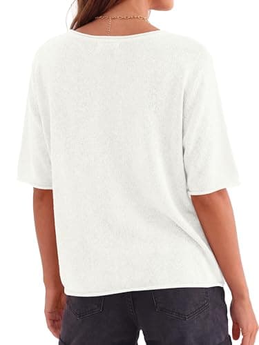 BTFBM Summer Sweaters for Women Lightweight 2026 Summer Oversized Short Sleeve Knitted Pullover Casual Loose Spring Tops view 4