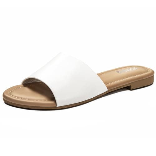 ATHMILE Sandals for Women 2026 One Band Womens Sandals Dressy Open Toe Flats Summer Slides for Casual Party Cute Beach — image 1