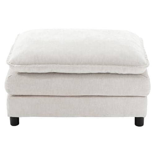 35 inch Chenille Cloud Ottoman. Foot Stool with Double-Layer Padded Seat view 3
