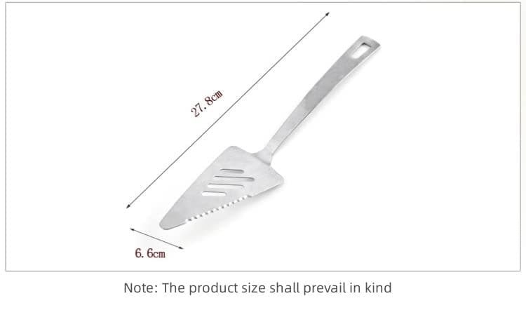 REVGOZU Modern simple stainless steel with teeth triangle creative cake spatula Multi-functional simple and easy lasting cake cheese knife baking utensils view 3
