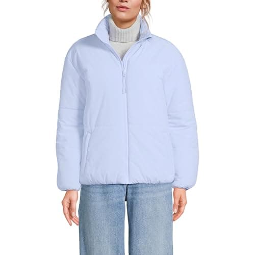 Lands' End Women's Insulated Wide Channel Commuter Jacket X-Small Soft Periwinkle