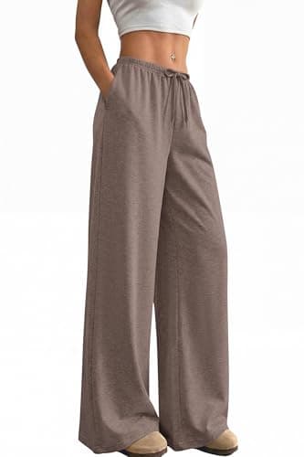 Okiwam Womens Summer Pants Wide Leg Sweatpants Lightweight Pajama Pants Casual Lounge Travel Joggers 2026 Summer Clothes view 4
