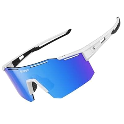 suoso Cycling Polarized Sunglasses for Men: UV400 Protection Glasses Running Baseball Softball Sports Goggles for Youth Women
