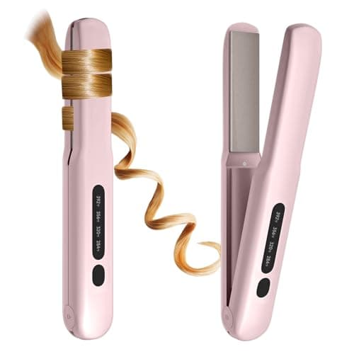 Cordless Portable Flat Iron Hair Straightener for Travel (Blush Pink) | Cordless Design, Travel-Friendly, Portable Use — image 1