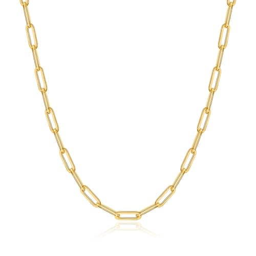 JNZSSWHJJH Gold Chain Necklace for Women - 18K Gold Plated Gold Chain Necklace Layered Herringbone Rope Snake Paperclip Chain Necklaces Dainty Gold Chain Necklace for Women Gold Jewelry Gifts — image 1