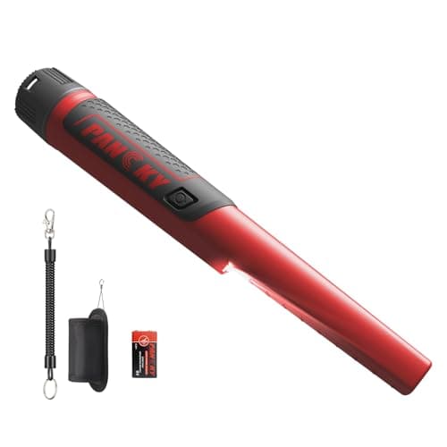 PANCKY Metal Detector Pinpointer for Adults Kid, IP68 Fully Waterproof Underwater Metal Detector Adjustable Sensitivity Handheld Pin Pointer Wand Treasure Hunting 360°Detection High Accuracy LED Light