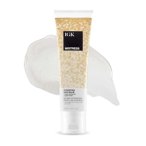 IGK Mistress Hydrating Hair Balm | Leave-In Conditioner + Smoothing Styling Cream | Frizz Control for Dry, Curly & Wavy Hair | Coconut Oil Treatment | Vegan view 1