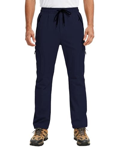 AGVNG Mens Hiking Pants Waterproof Lightweight Quick Dry Cargo Pants UPF 50+ Drawstring Cuff Work Casual Athletic Outdoor — image 1