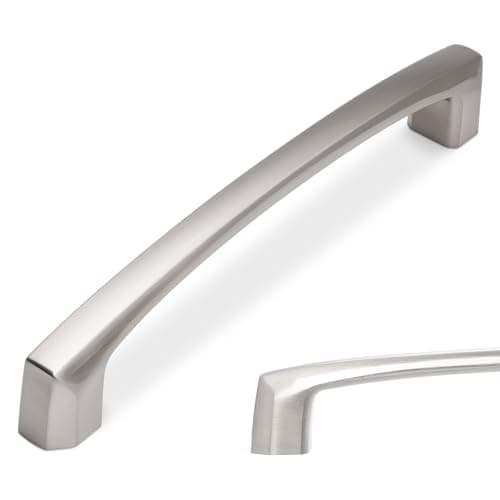 BUKOBYHE 10 Pack 5 Inch Kitchen Cabinet Handles Brushed Satin Nickel Cabinet Pulls Silver Drawer Pulls Zinc Alloy Kitchen Hardware — image 1