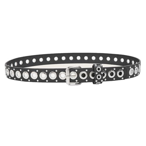 EONTISO Women Studded Leather Belt for Jeans, Punk Rock Western Fashion Belts — image 1