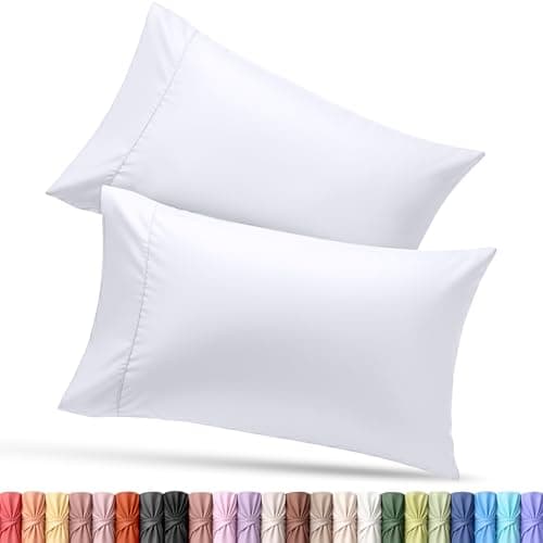 Utopia Bedding King Pillow Cases - 2 Pack - Envelope Closure - Soft Brushed Microfiber Fabric - Shrinkage and Fade Resistant Pillow Covers King Size 20 X 40 Inches (King, White) view 1