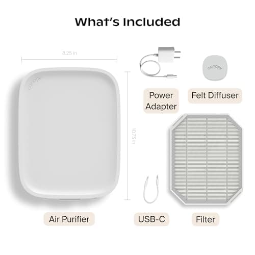 Canopy Bedside Air Purifier | Up To 99.97%* HEPA-13 Filtration | Remove Dust, Pollen & Pet Dander | Night Light & White Noise | Air Quality Sensor | Quiet Fan for Sleep | Filter & Adapter Included view 2