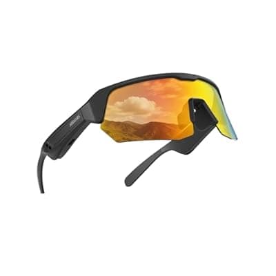 AIRMARS Bluetooth Sunglasses for Men and Women, Built-in Mic & Speakers, Polarized Sport Smart glasses for Running/Cycling, UV Protection, Voice Control (Colorful)