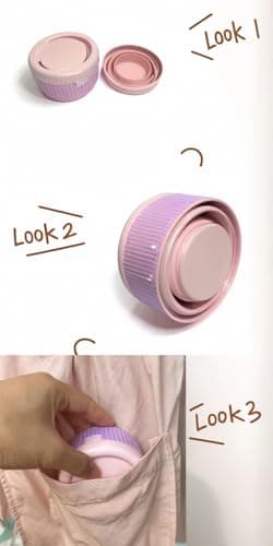 NifengJieyi Pill Organizer, Travel Pill Organizer, Pill Storage with Foldable Water Cup，Daily Medicine Dispenser Box, Multifunctional Portable Travel Organizer for Supplements, 3.4x3.4x1.8inches view 6