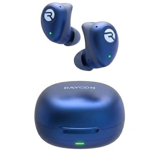 Raycon Fitness Bluetooth Wireless Earbuds + Microphone with Active Noise Canceling, Sweat & Water-Resistant Earphones, Running Headphones, Ear Buds Wireless Bluetooth 56 Hours Playtime (Blue) — image 1