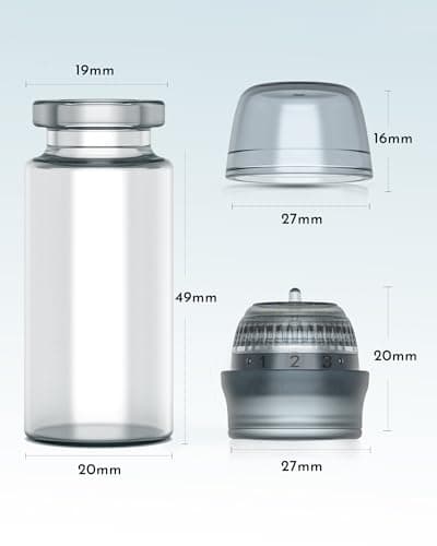 Micro Infusion Needles System Serum Applicator for Face Skin Care, 0.25mm Titanium Microneedling Derma Roller Stamp with 2 Replacement Heads for Women & Men (Serum is Not Included) view 6