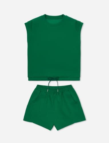 Women's 2 Piece Shorts Sets Lounge Set Cap Sleeve Top & Shorts with Pockets view 6