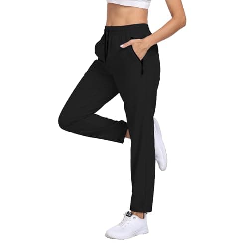 Womens Hiking Pants Water Resistant Quick Dry Sweatpants Elastic Waist UPF 50+ Cargo Lightweight Work Travel Casual view 2