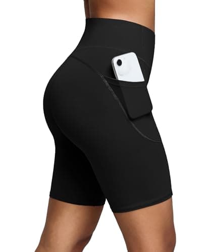 BRXL Biker Shorts Women with Pockets 8" No Front Seam High Waisted Workout Tummy Control Running Yoga Shorts — image 1