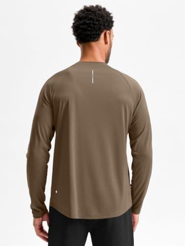 Soothfeel Men's Workout Shirts Long Sleeve Athletic Running Tops Quick Dry view 2