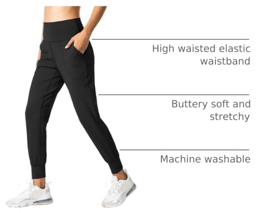 G Gradual Women's Joggers High Waisted Yoga Pants with Pockets Loose Leggings for Women Workout, Athletic, Lounge view 3